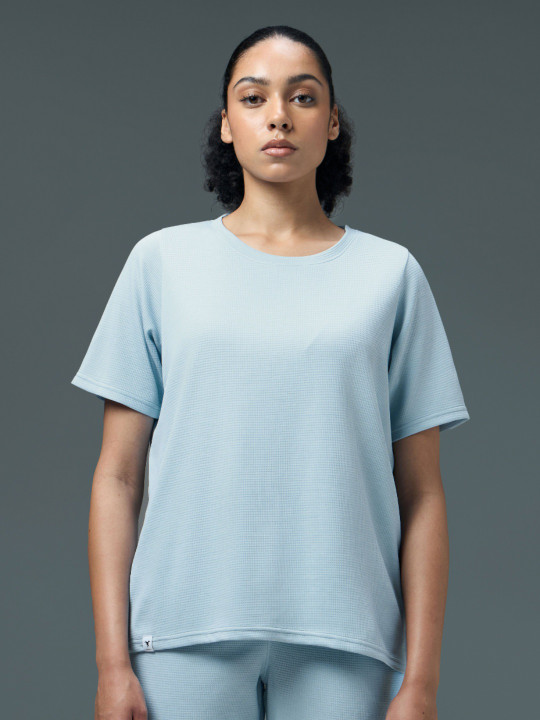Technosport Women Antimicrobial Solid Round Neck T-shirt