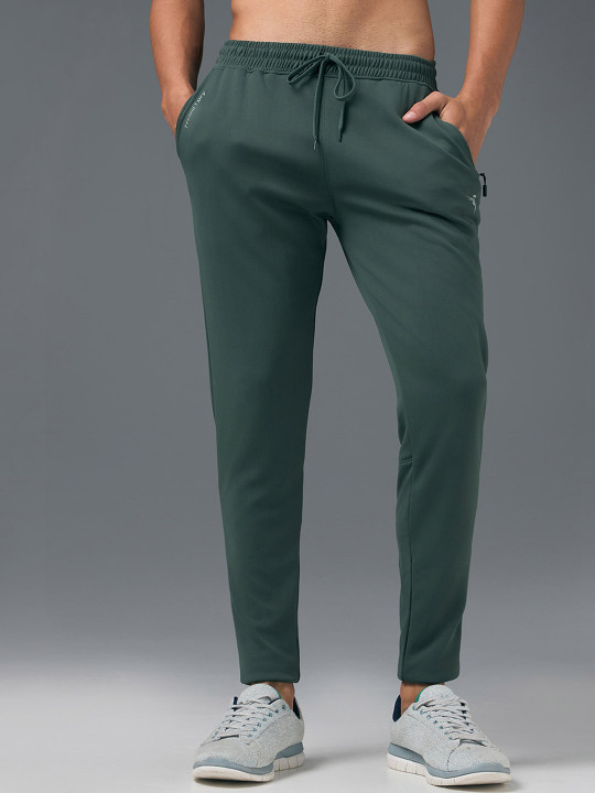 Technosport Men Solid Slim Fit Sports Trackpants