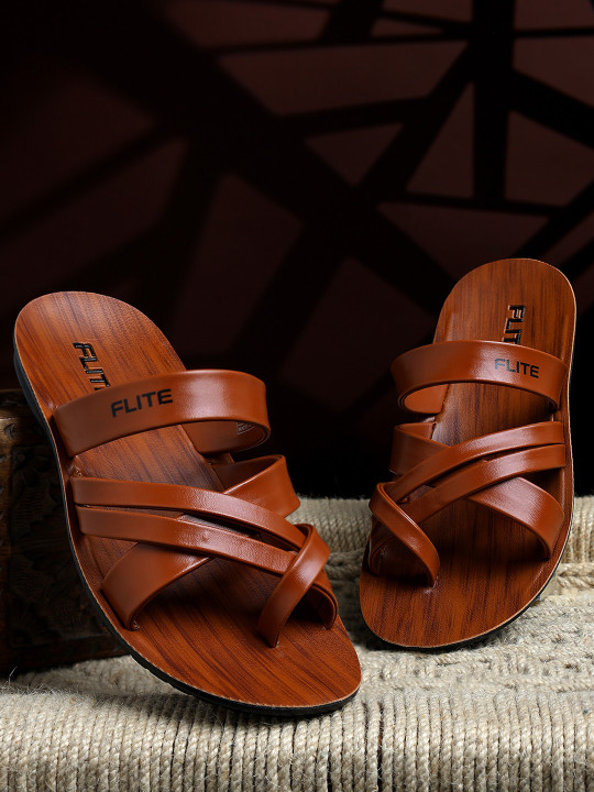 FLITE Men Printed One Toe Flip Flops