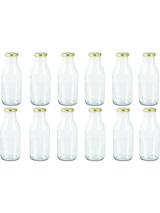 1ST TIME 12 Transparent Glass Solid Water Bottle