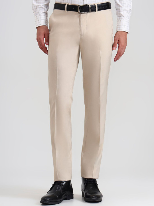 Greenfibre Men Slim Fit Formal Trousers