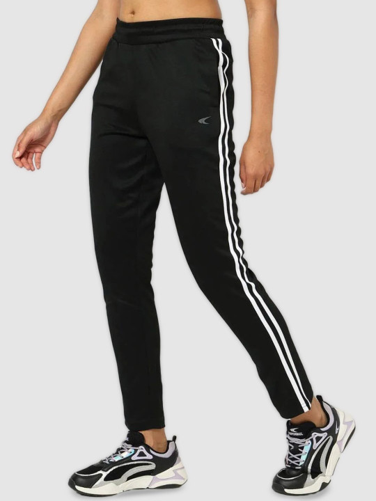 Performax Women Striped Mid-Rise Track Pants