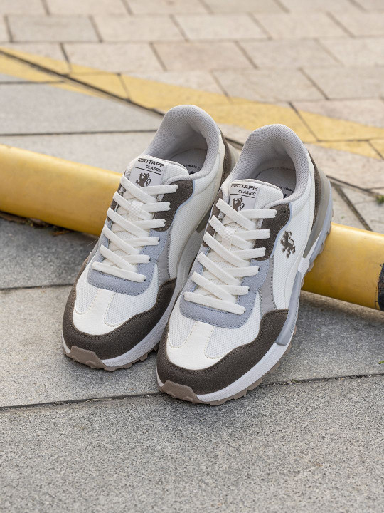 Red Tape Men Colourblocked Round Toe Lace-Ups Sneakers
