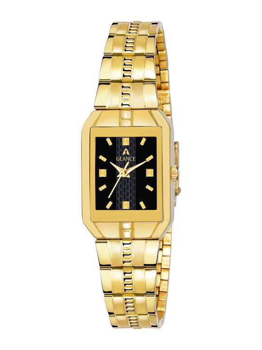 Aglance Unisex Embellished Dial & Bracelet Style Straps Analogue Watch