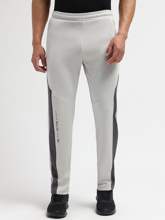 Reebok Men Colorblocked Mid Rise Regular Fit Regular Track Pants