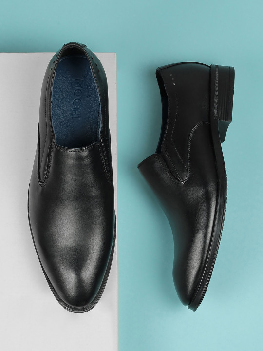 Mochi Men Round Toe Formal Slip On Shoes