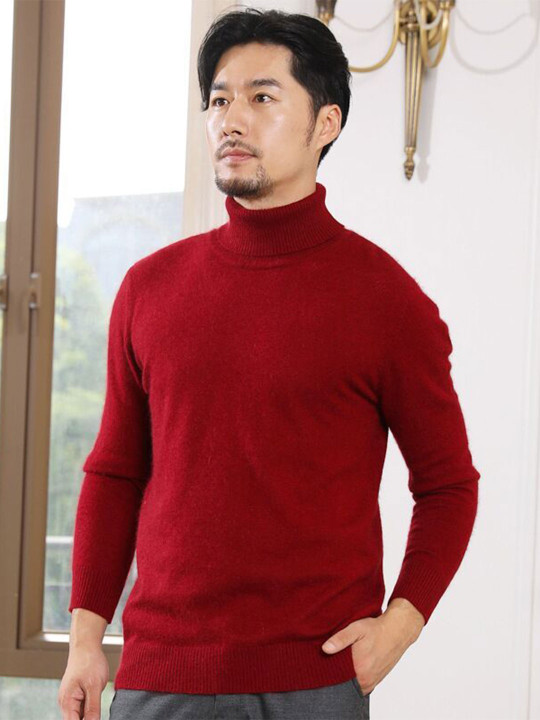 StyleCast Men High Neck Long Sleeves Pullover Sweater