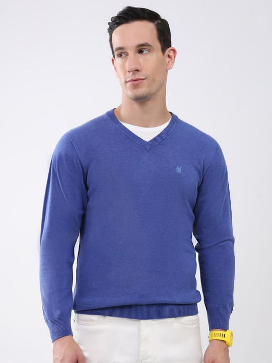 Monte Carlo Men V Neck Full Sleeves Pullover Sweater