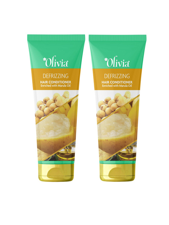 Olivia Set Of 2 Defrizzing Hair Conditioner With Marula Oil For Smooth Hair - 200 ml Each