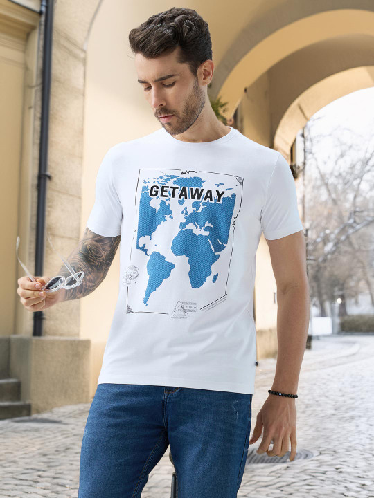 Status Quo Graphic Printed Cotton T-shirt