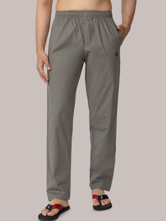 Amoldo Men Solid Cotton Mid-Rise Regular Fit Regular Track Pants