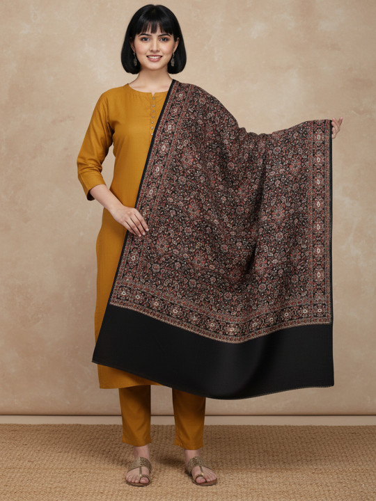 Zamour Women Woven Design Acrylic Shawl