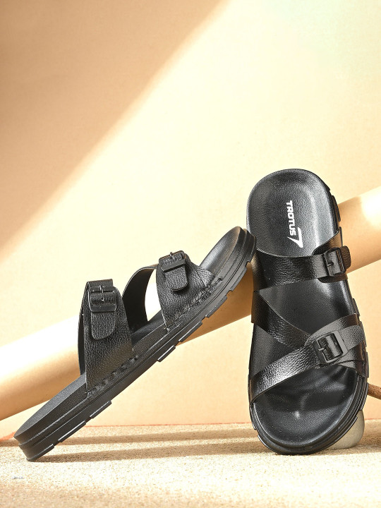 TROTUS Men Slip-On Comfort Sandals With Buckle