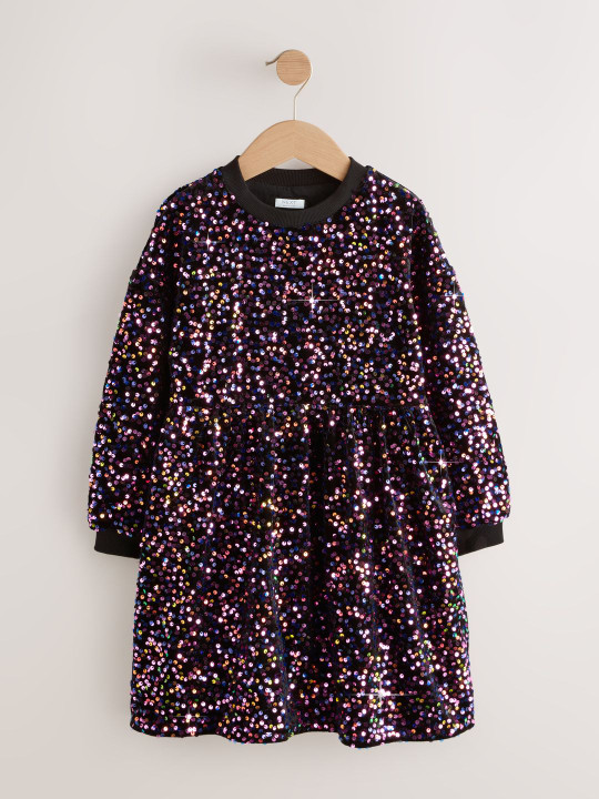 NEXT Girls Sequin Embellished A-Line Dress