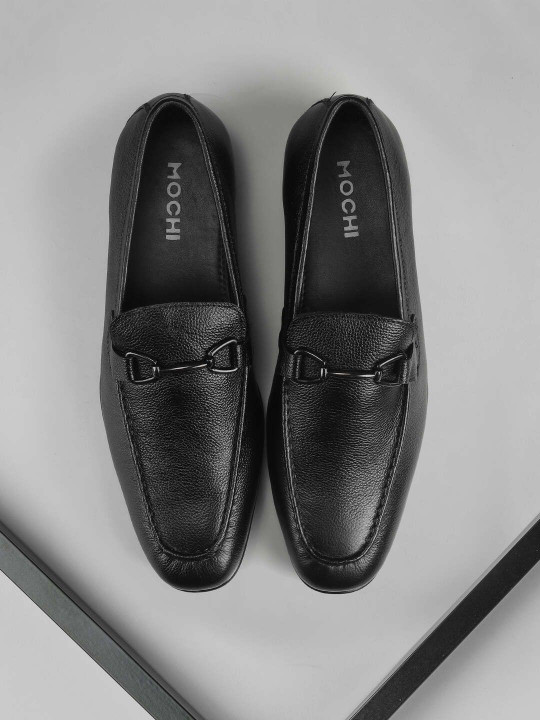 Mochi Men Leather Slip-On Formal Loafers
