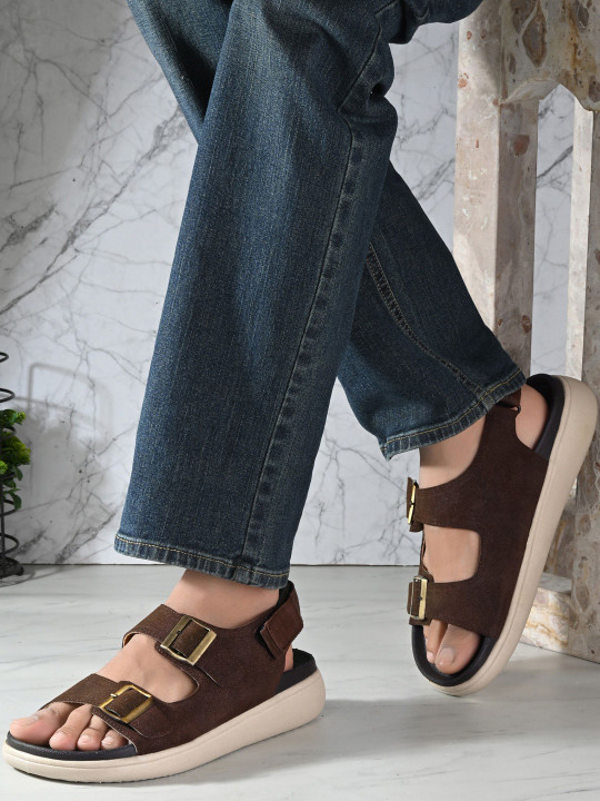 Roadster Men Synthetic Suede Comfort Sandals