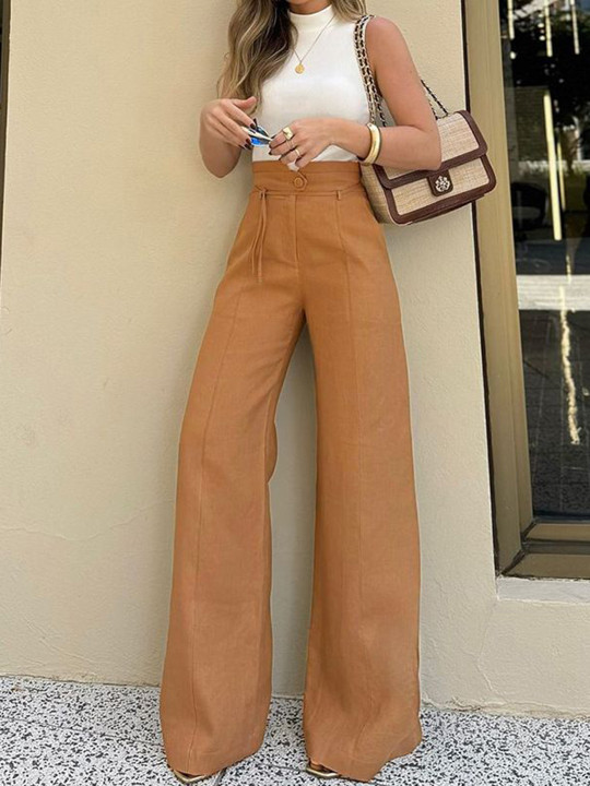 all about you Women High-Rise Zip Trousers