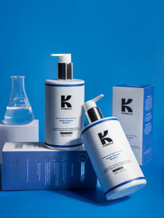 K Formula Peptide Shampoo for Damaged Hair Sulphate Free Anti-Frizz & Color Safe 400 ml