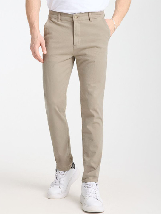 Trendyol Men Slim Fit Mid-Rise Trousers