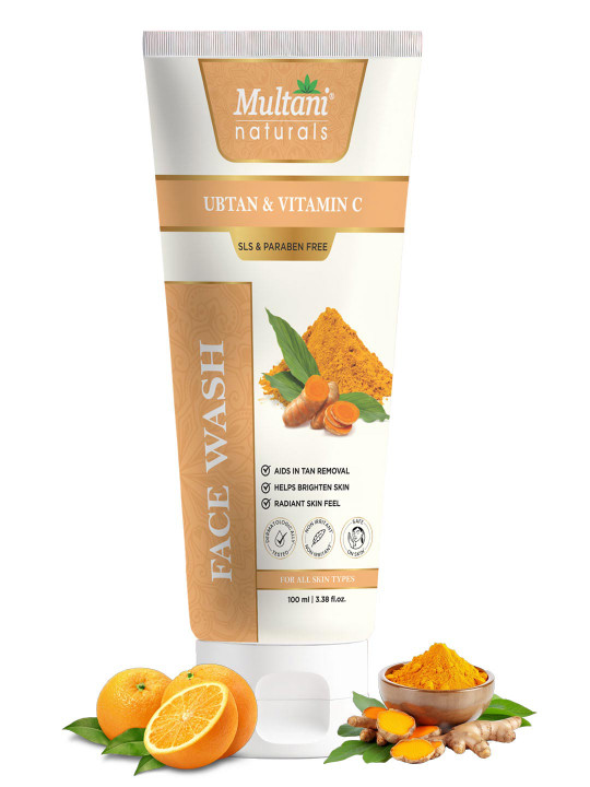 Multani Ubtan & Vitamin C Face Wash For Skin Glow, Purify & Brighten - 100 ml