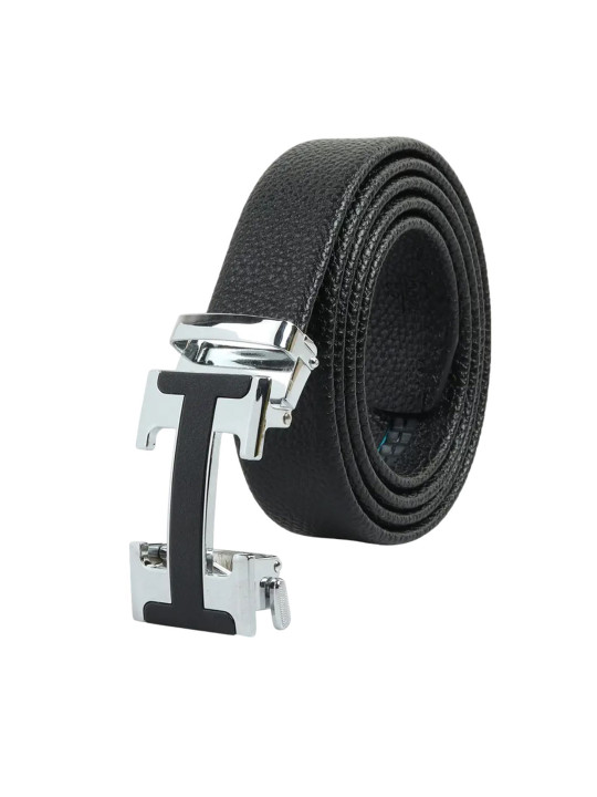 Niddleman Men Textured Leather Formal Belt