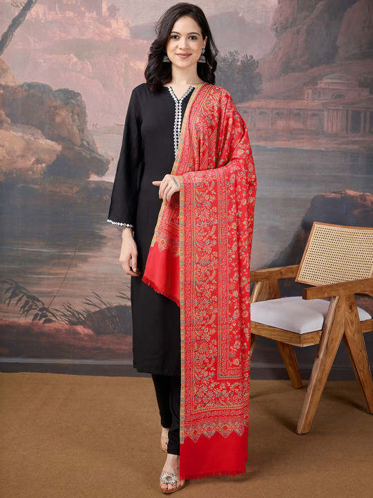 Sangria Women Kani Woven Ethnic Motifs Kalamkari Pashmina Shawl