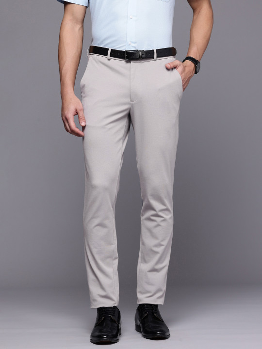 Louis Philippe Men Slim Tapered Fit Formal Trousers