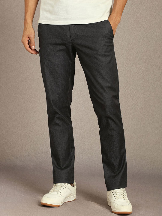 Louis Philippe Sport Men Slim Fit Mid-Rise Regular Trousers