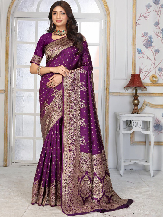 Moda Rapido Ethnic Motifs Woven Design Zari Banarasi Saree