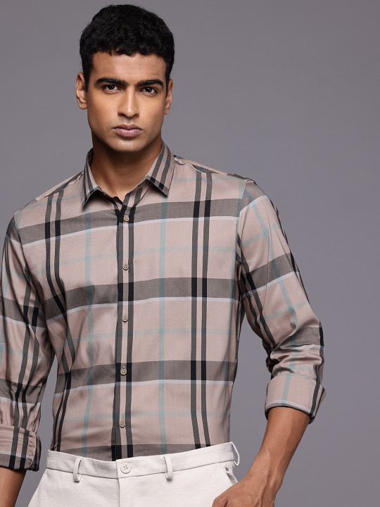 Louis Philippe Ath.Work Slim Fit Checked Casual Shirt