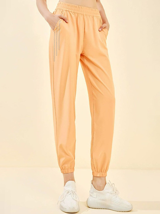 LULU & SKY Women Mid-Rise Striped Tapered Fit Sports Joggers