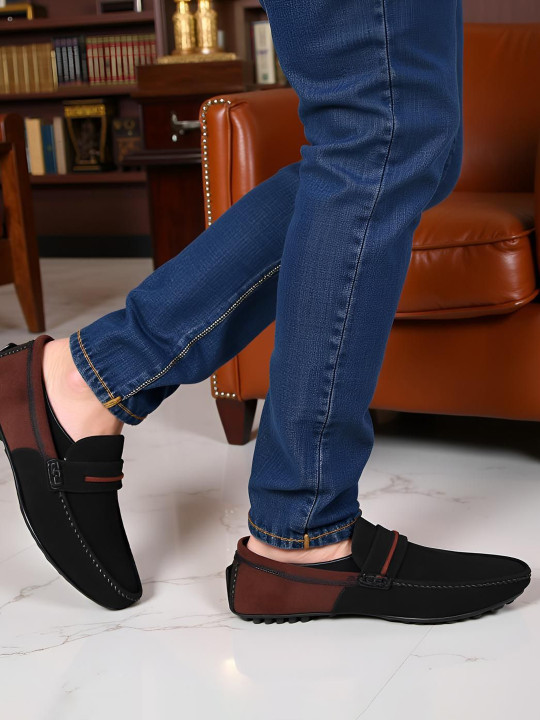 Mast & Harbour Men Colourblocked Round Toe Driving Shoes