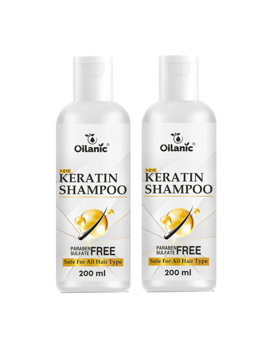 Oilanic Set Of 2 Keratin Hair Shampoo For Healthy Hair - 200 ml Each