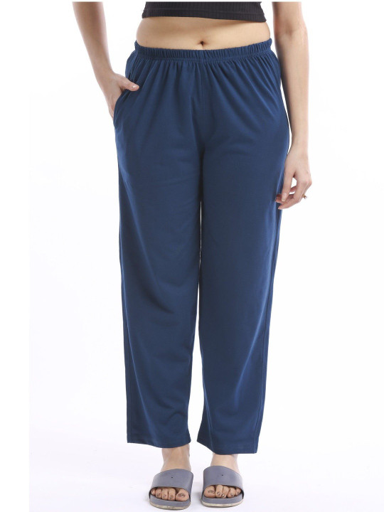 E-MAX Women Blue Cotton Pyjamas