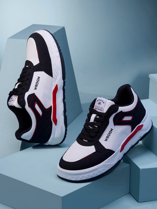WROGN Men Colourblocked PU Sneakers