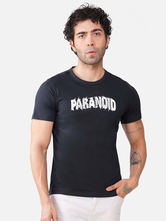 Wear Your Mind Men Typography Printed Round Neck Pure Cotton T-shirt