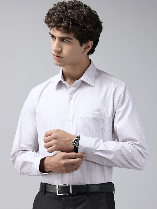 Van Heusen Custom Fit Checked Pure Cotton Formal Shirt
