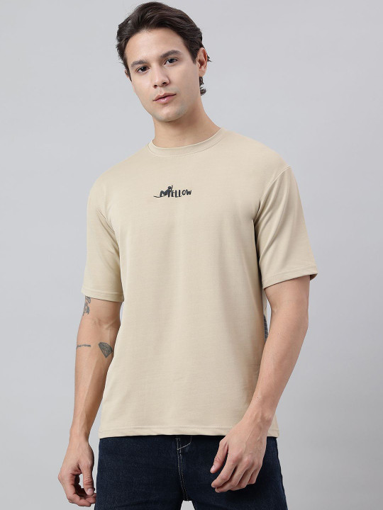 shershaan Men Graphic Printed Round Neck Cotton Oversized T-shirt