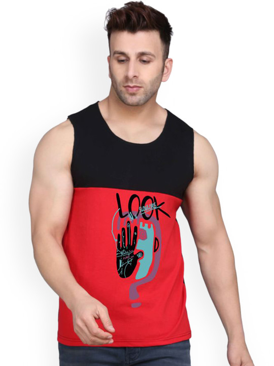 MINISTRY OF FRIENDS Printed Bio-Wash Cotton Basic Innervests