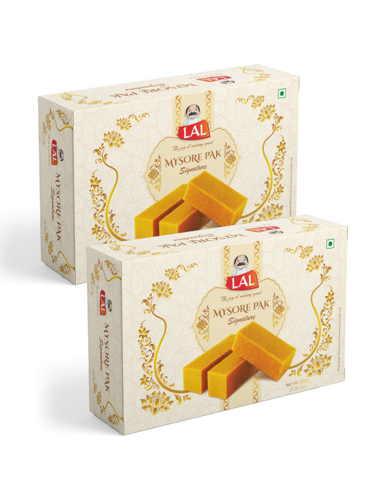 LAL Lal Pack Of 2 Mysore Pak Sweets 200g Each