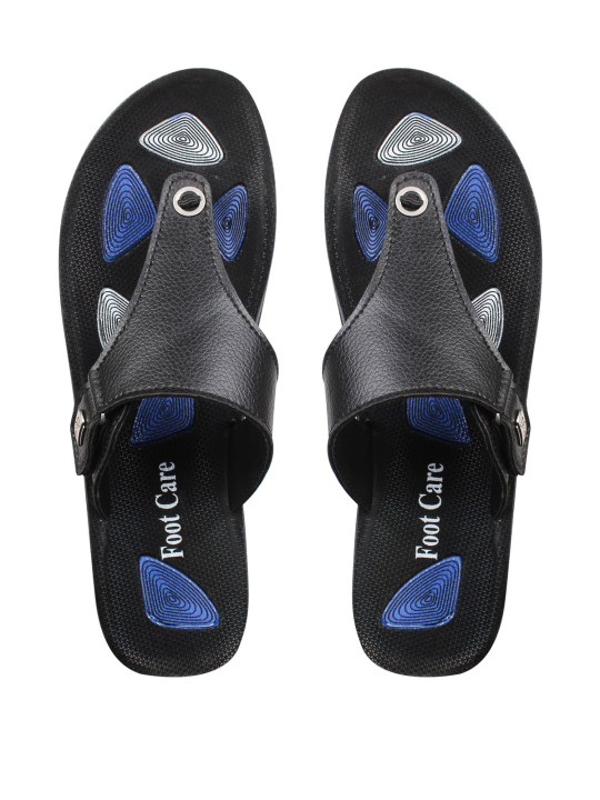 FOOT CARE Women Textured Open Toe T-Straps Flats