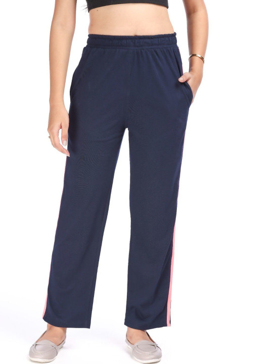 E-MAX Women Mid Rise Sports Track Pants