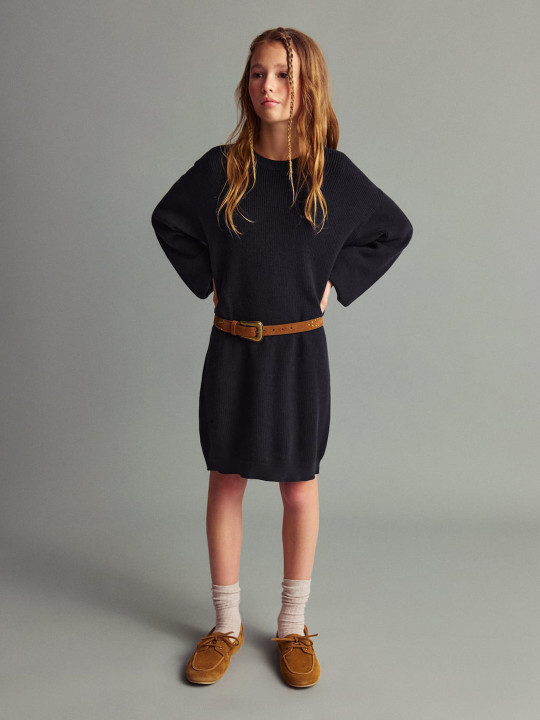 Mango Kids Girls Relaxed Fit Pure Cotton Jumper Dress