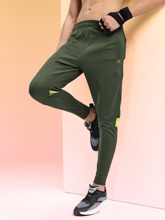 HRX by Hrithik Roshan Men Rapid-Dry Stripe Detail Training Track Pants