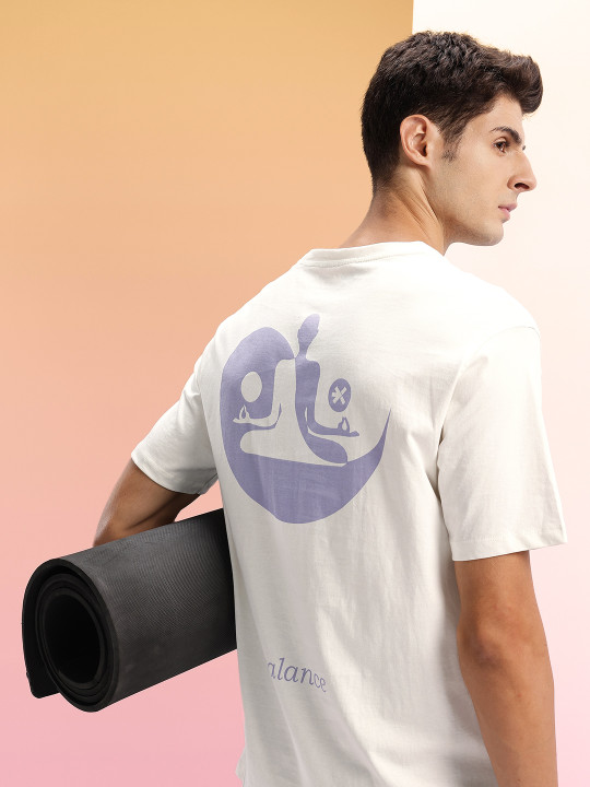 HRX by Hrithik Roshan Conversational Print Pure Cotton Yoga T-shirt