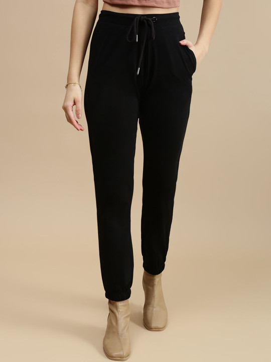 De Moza Women Regular Fit Mid-Rise Joggers
