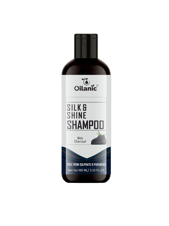 Oilanic Silk & Shine Shampoo With Charcoal Extract- 100 ml