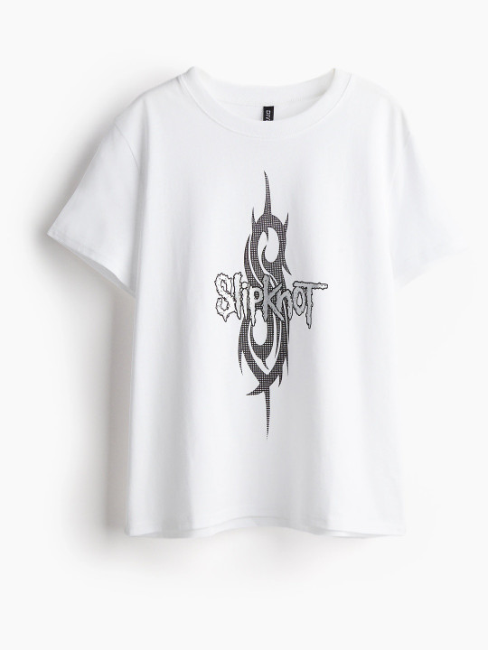 H&M Women Printed Round Neck Tshirt