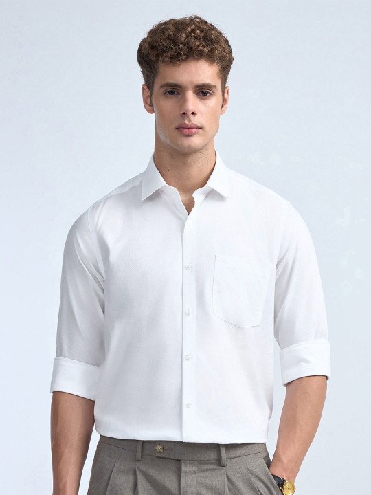 Arrow Men Liberty Classic Fit Solid Spread Collar Pure Cotton Formal Shirt
