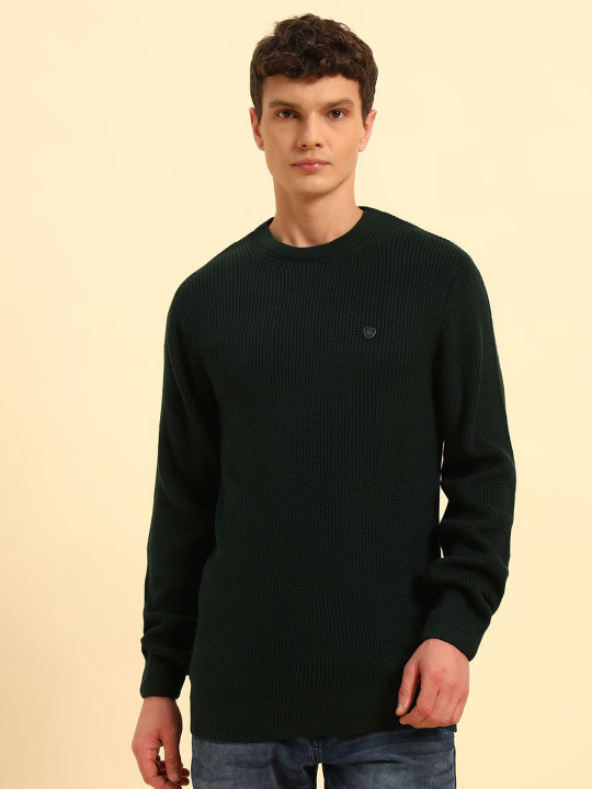 Cantabil Men Solid Round Neck & Full Sleeve Pullover